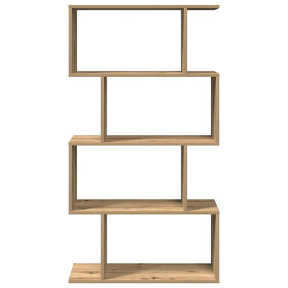 vidaXL Room Divider Bookcase 4-Tier Artisan Oak 70x24x129 cm Engineered Wood
