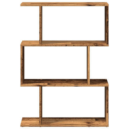 vidaXL Room Divider Bookcase 3-Tier Old Wood 70x24x97 cm Engineered Wood