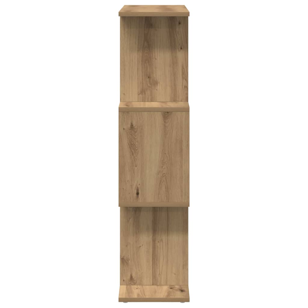 vidaXL Room Divider Bookcase 3-Tier Artisan Oak 70x24x97 cm Engineered Wood