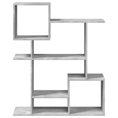 vidaXL Room Divider Bookcase Concrete Grey 92x29x112 cm Engineered Wood