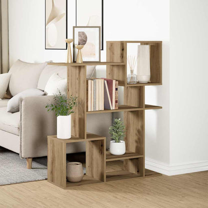 vidaXL Room Divider Bookcase Artisan Oak 92x29x112 cm Engineered Wood