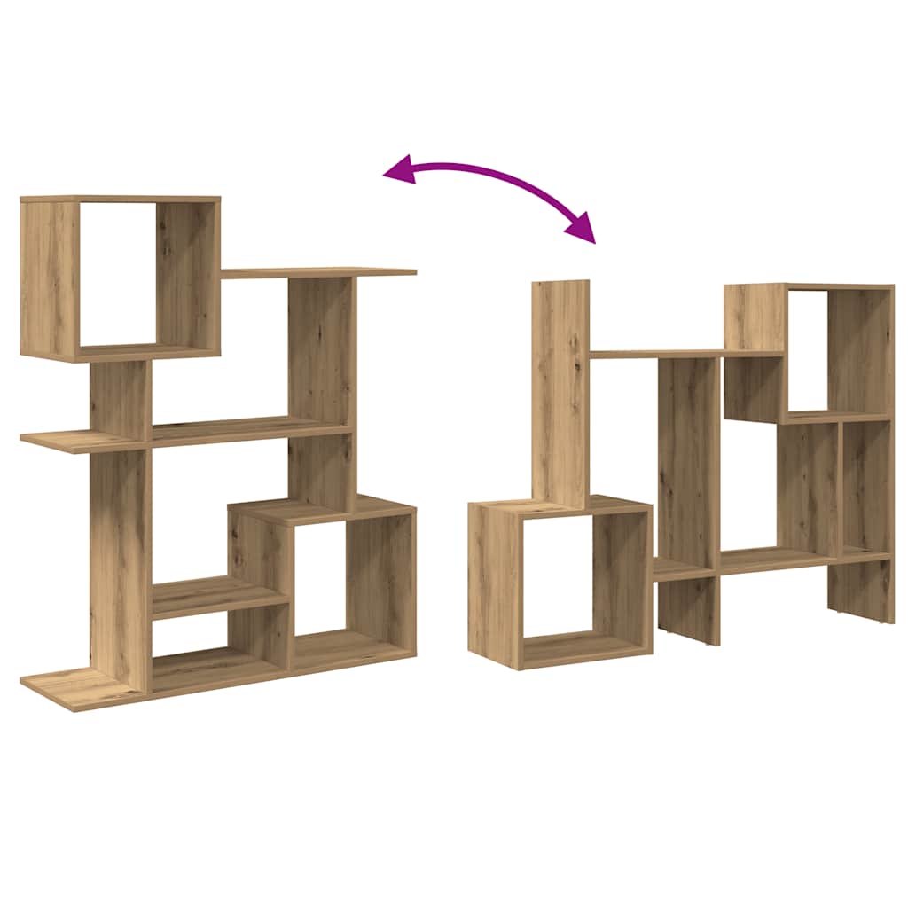 vidaXL Room Divider Bookcase Artisan Oak 92x29x112 cm Engineered Wood