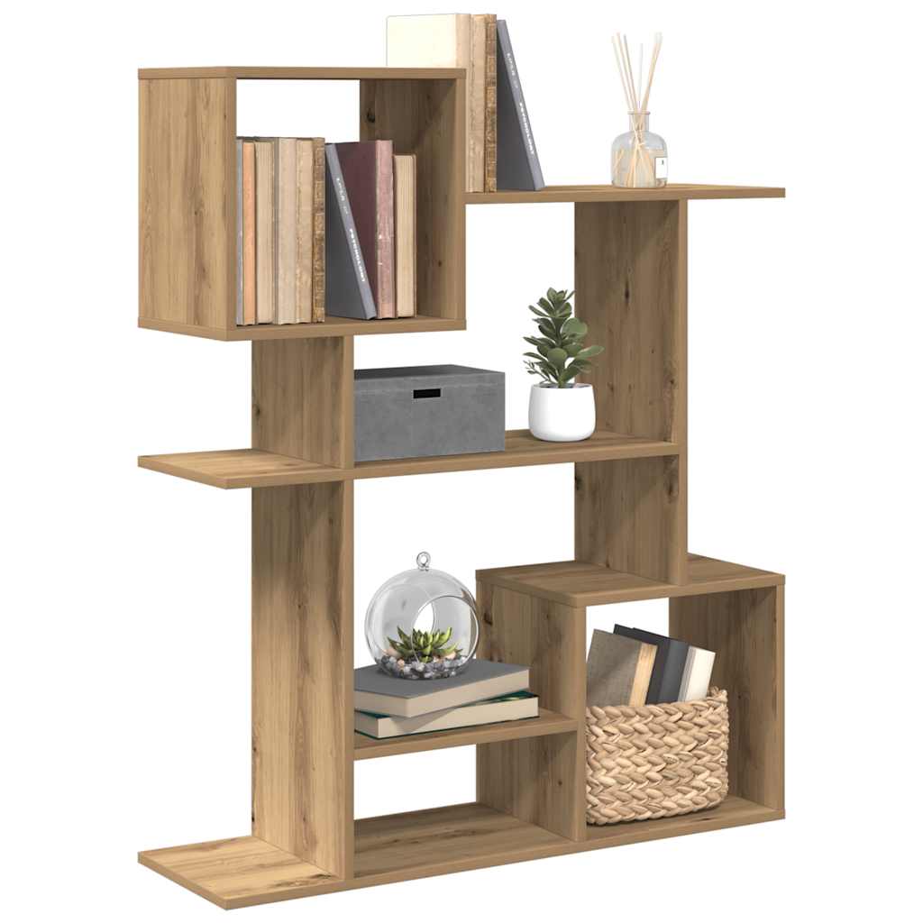 vidaXL Room Divider Bookcase Artisan Oak 92x29x112 cm Engineered Wood