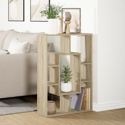 vidaXL Bookcase Sonoma Oak 63x20x90 cm Engineered Wood