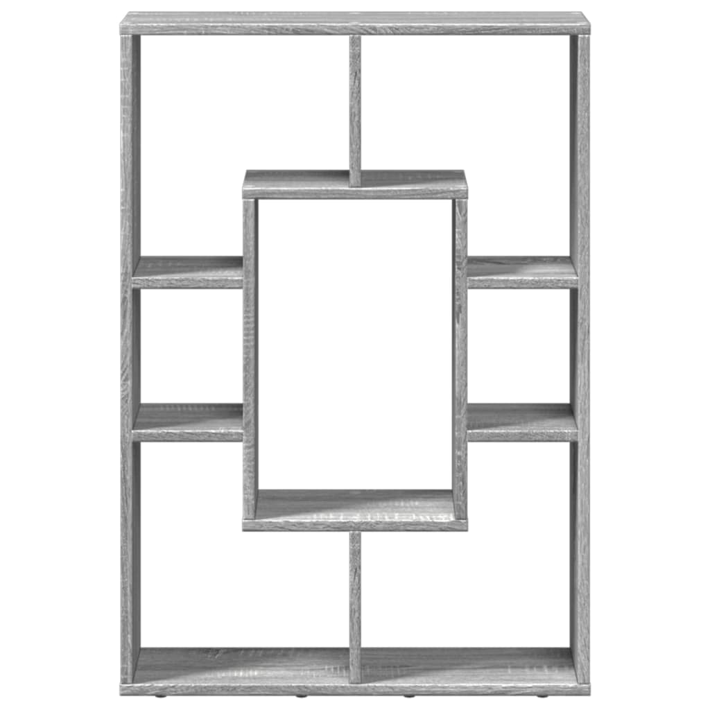 vidaXL Bookcase Grey Sonoma 63x20x90 cm Engineered Wood