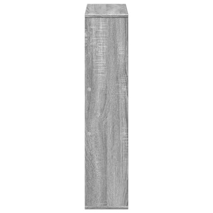 vidaXL Bookcase Grey Sonoma 63x20x90 cm Engineered Wood