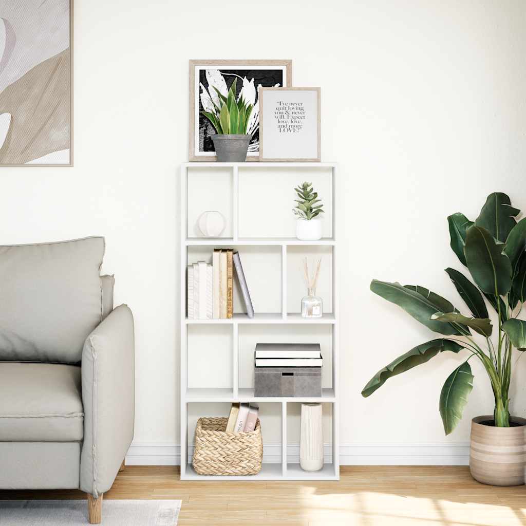 vidaXL Bookcase White 60x20x120,5 cm Engineered Wood