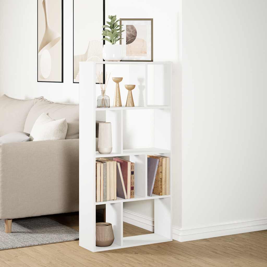 vidaXL Bookcase White 60x20x120,5 cm Engineered Wood