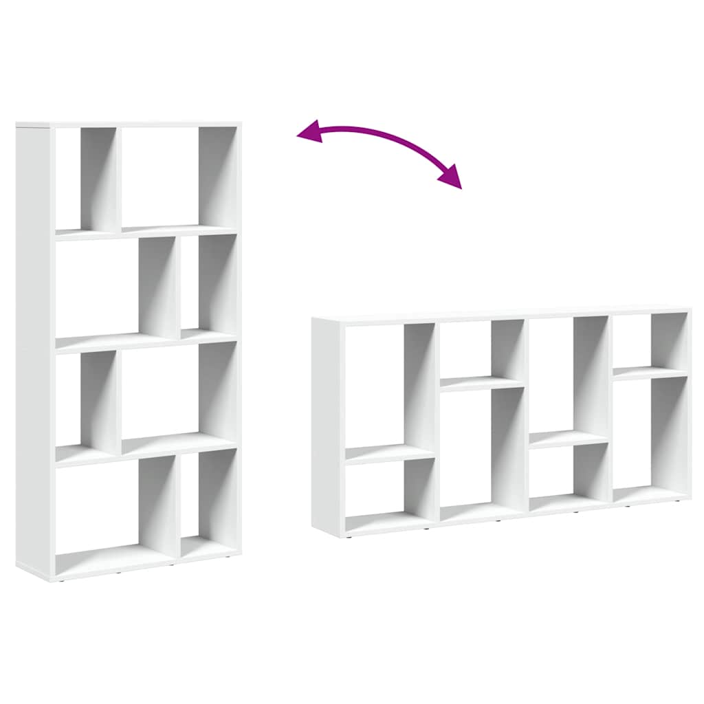 vidaXL Bookcase White 60x20x120,5 cm Engineered Wood