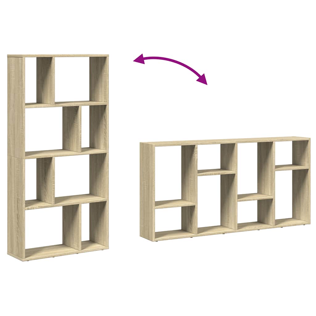 vidaXL Bookcase Sonoma Oak 60x20x120,5 cm Engineered Wood