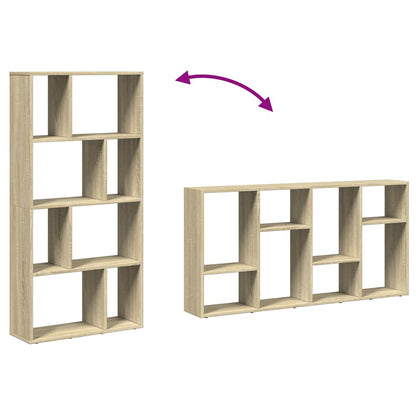 vidaXL Bookcase Sonoma Oak 60x20x120,5 cm Engineered Wood