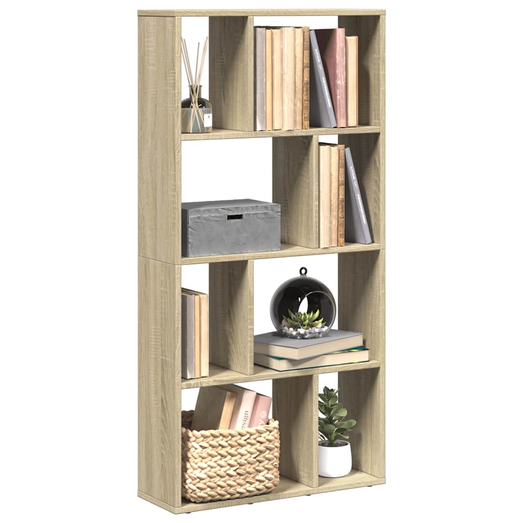 vidaXL Bookcase Sonoma Oak 60x20x120,5 cm Engineered Wood