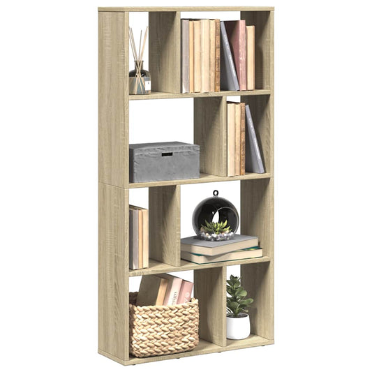 vidaXL Bookcase Sonoma Oak 60x20x120,5 cm Engineered Wood