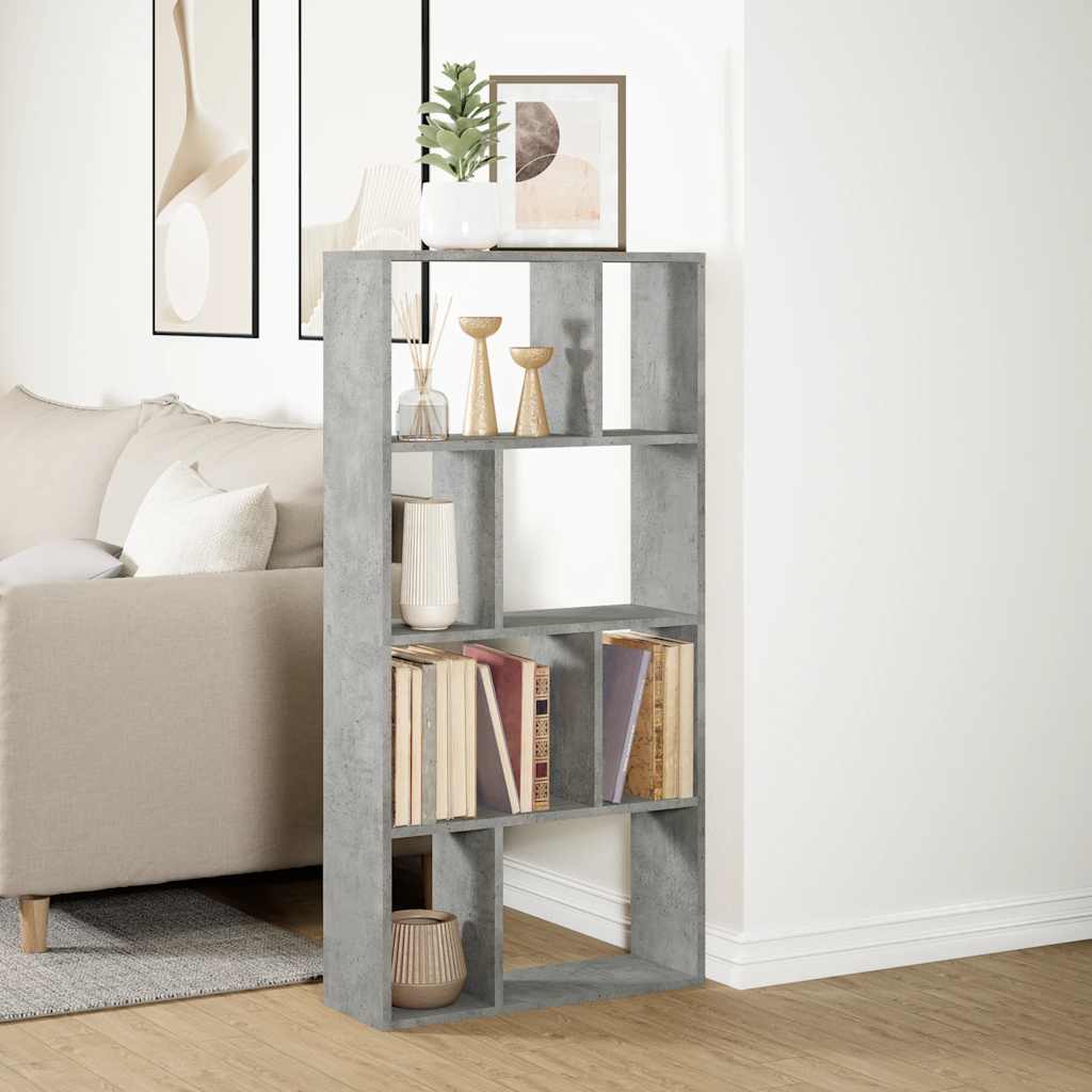 vidaXL Bookcase Concrete Grey 60x20x120,5 cm Engineered Wood