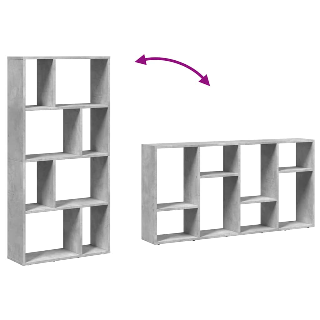 vidaXL Bookcase Concrete Grey 60x20x120,5 cm Engineered Wood
