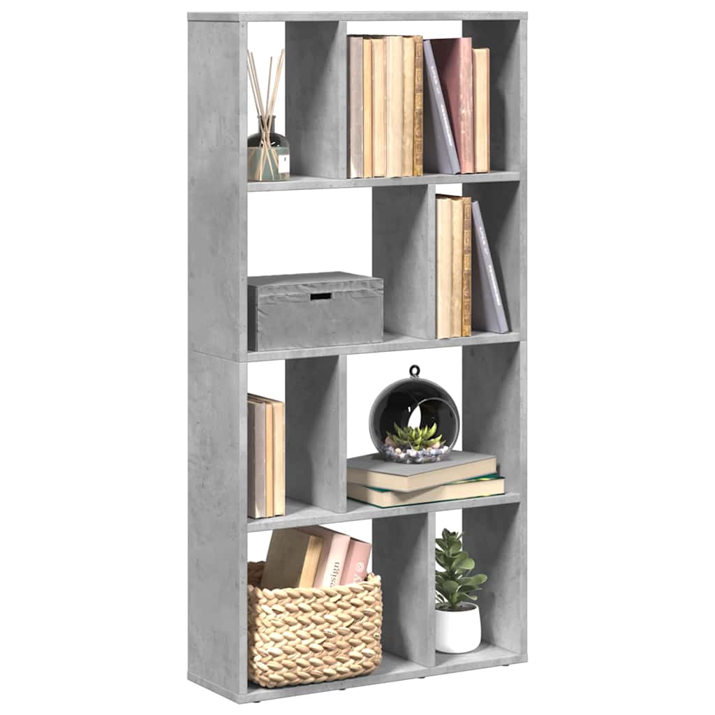 vidaXL Bookcase Concrete Grey 60x20x120,5 cm Engineered Wood