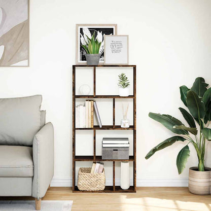 vidaXL Bookcase Smoked Oak 60x20x120,5 cm Engineered Wood