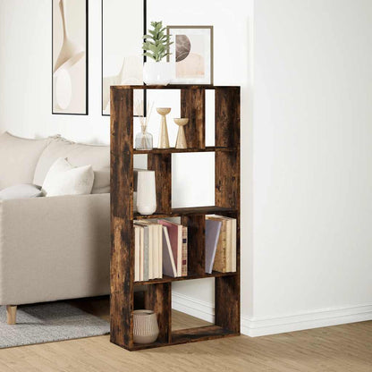 vidaXL Bookcase Smoked Oak 60x20x120,5 cm Engineered Wood