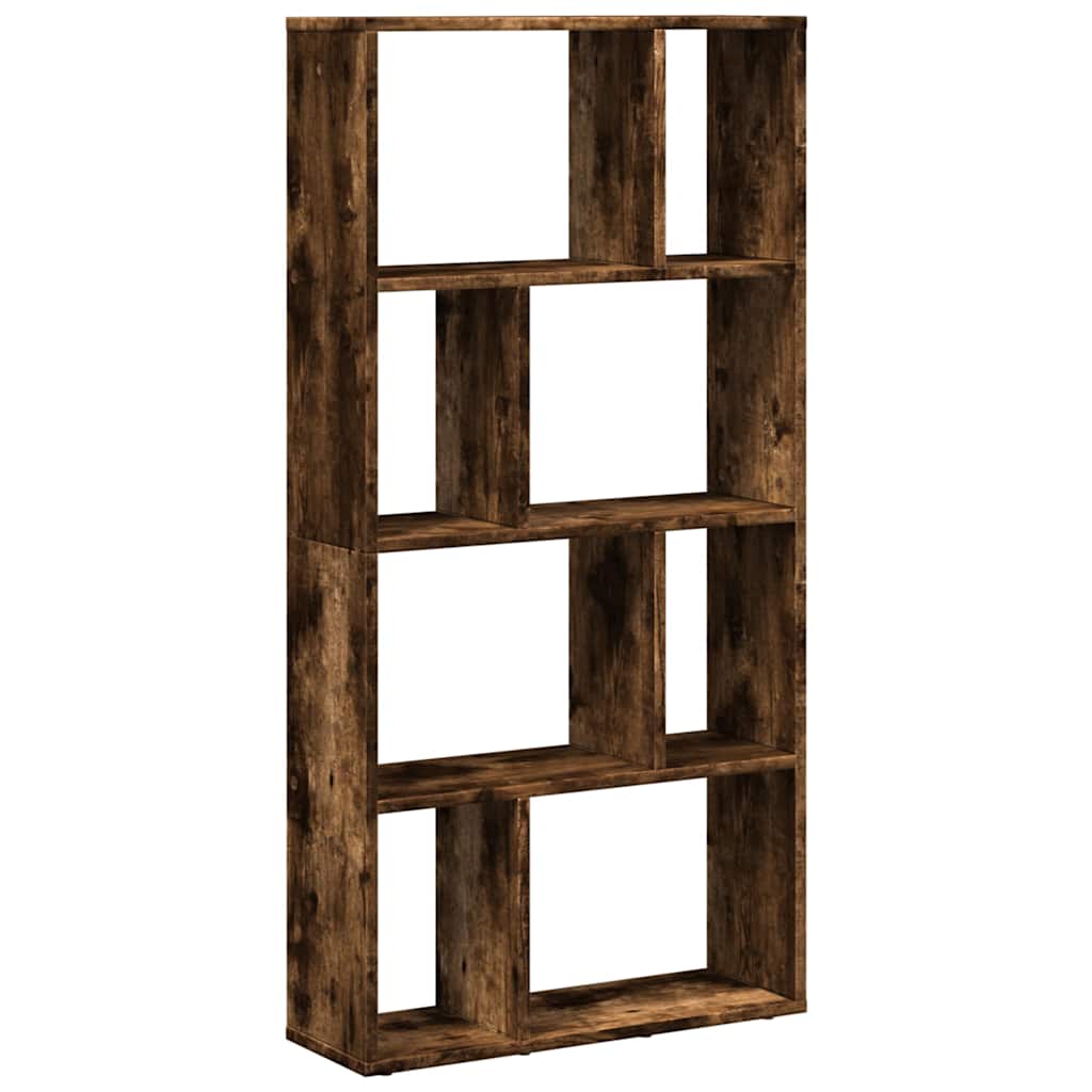 vidaXL Bookcase Smoked Oak 60x20x120,5 cm Engineered Wood
