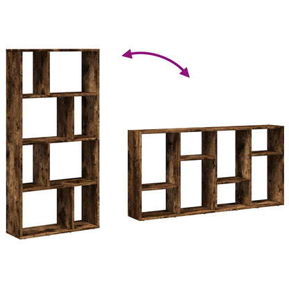 vidaXL Bookcase Smoked Oak 60x20x120,5 cm Engineered Wood