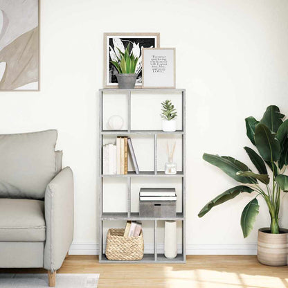 vidaXL Bookcase Grey Sonoma 60x20x120,5 cm Engineered Wood