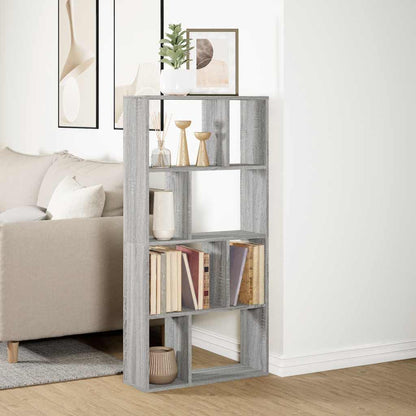 vidaXL Bookcase Grey Sonoma 60x20x120,5 cm Engineered Wood