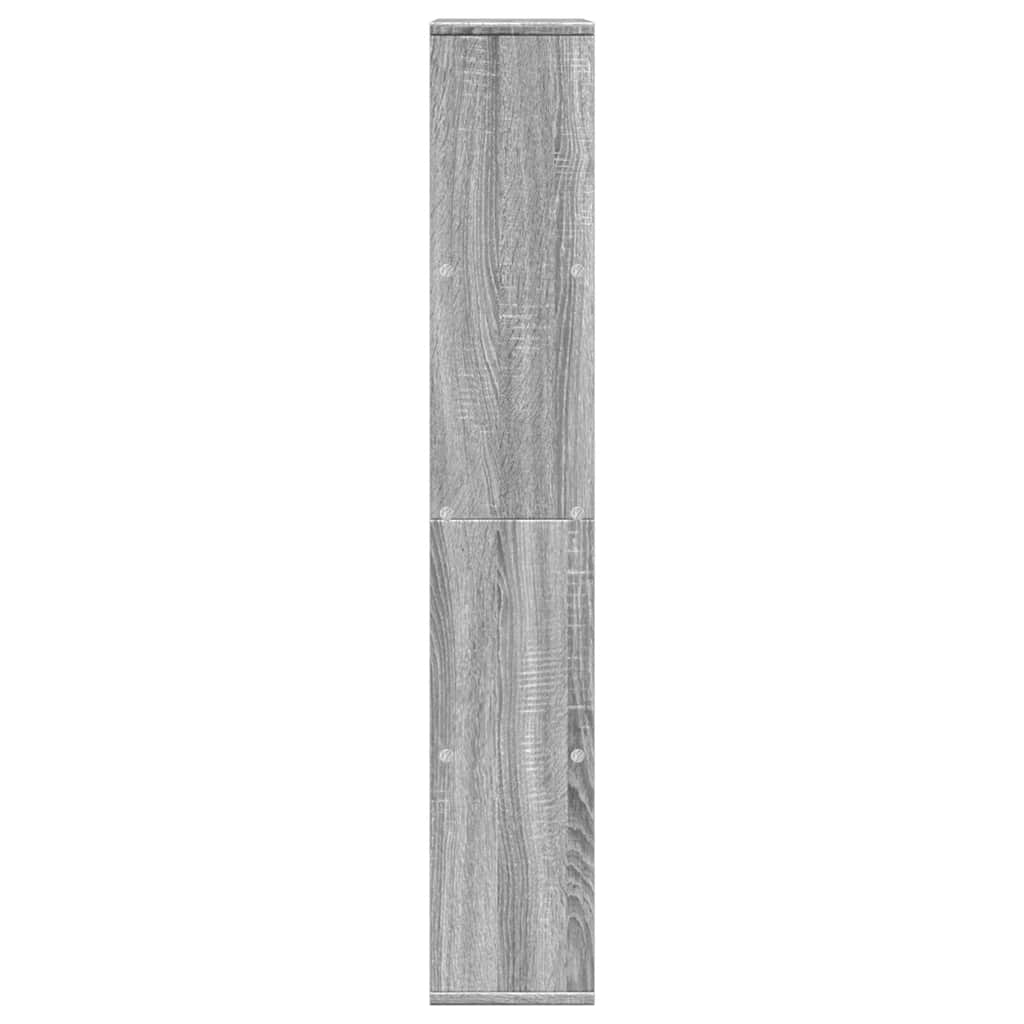 vidaXL Bookcase Grey Sonoma 60x20x120,5 cm Engineered Wood