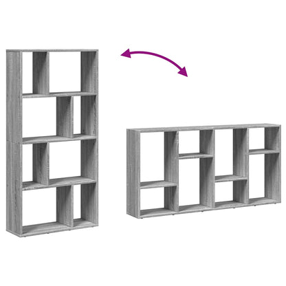 vidaXL Bookcase Grey Sonoma 60x20x120,5 cm Engineered Wood