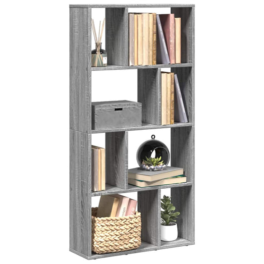 vidaXL Bookcase Grey Sonoma 60x20x120,5 cm Engineered Wood