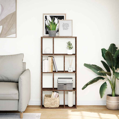 vidaXL Bookcase Brown Oak 60x20x120,5 cm Engineered Wood