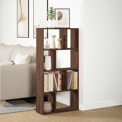 vidaXL Bookcase Brown Oak 60x20x120,5 cm Engineered Wood