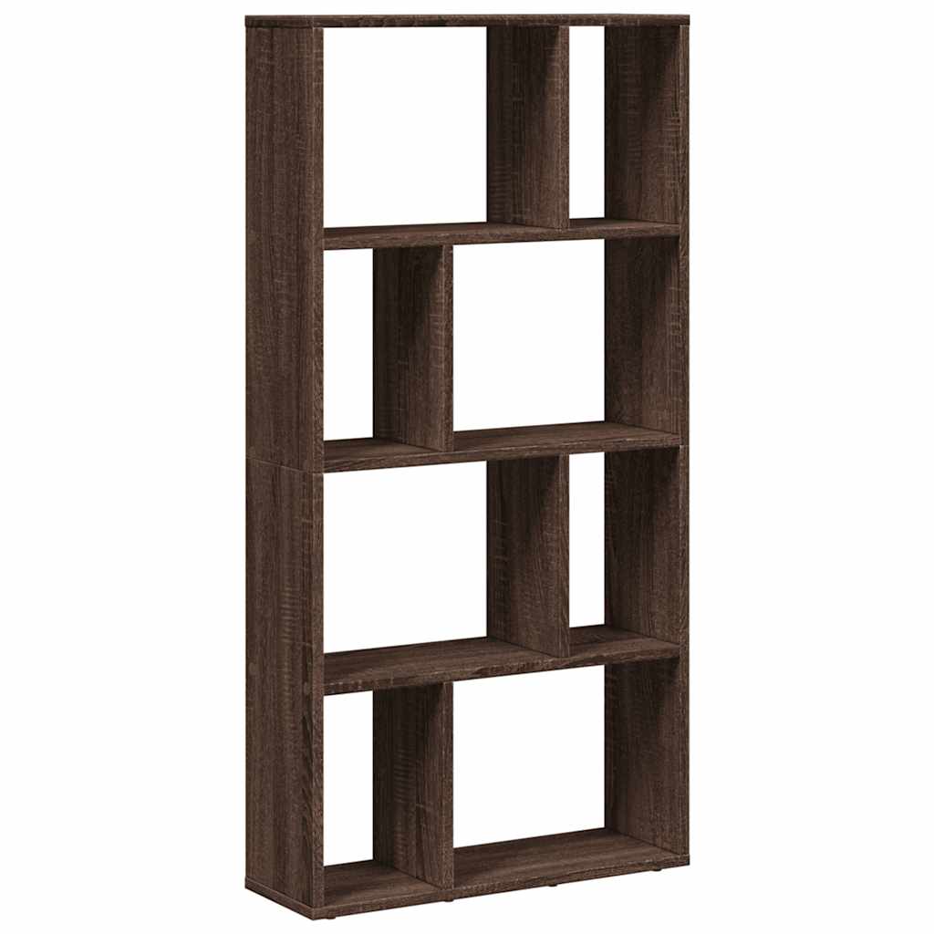 vidaXL Bookcase Brown Oak 60x20x120,5 cm Engineered Wood