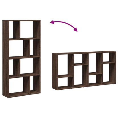 vidaXL Bookcase Brown Oak 60x20x120,5 cm Engineered Wood