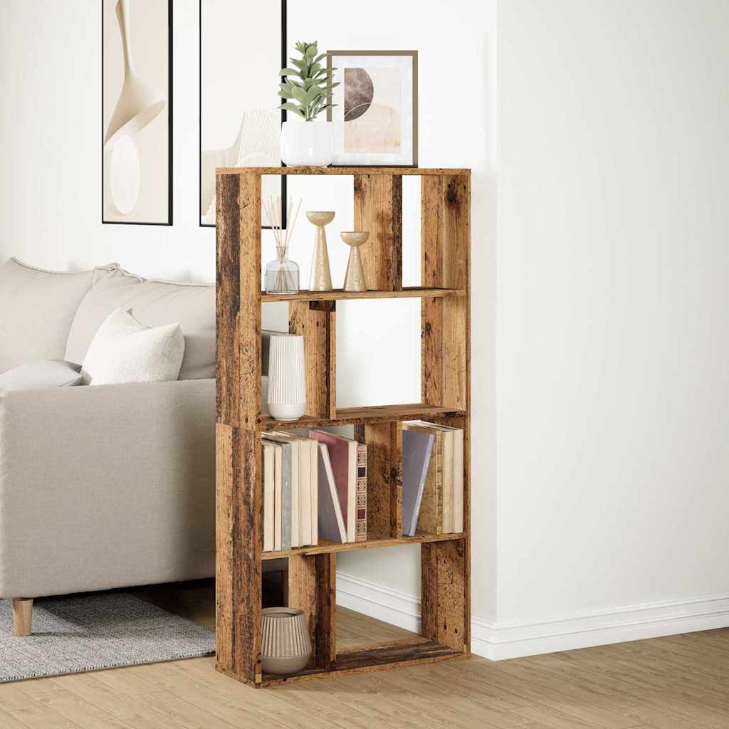 vidaXL Bookcase Old Wood 60x20x120,5 cm Engineered Wood