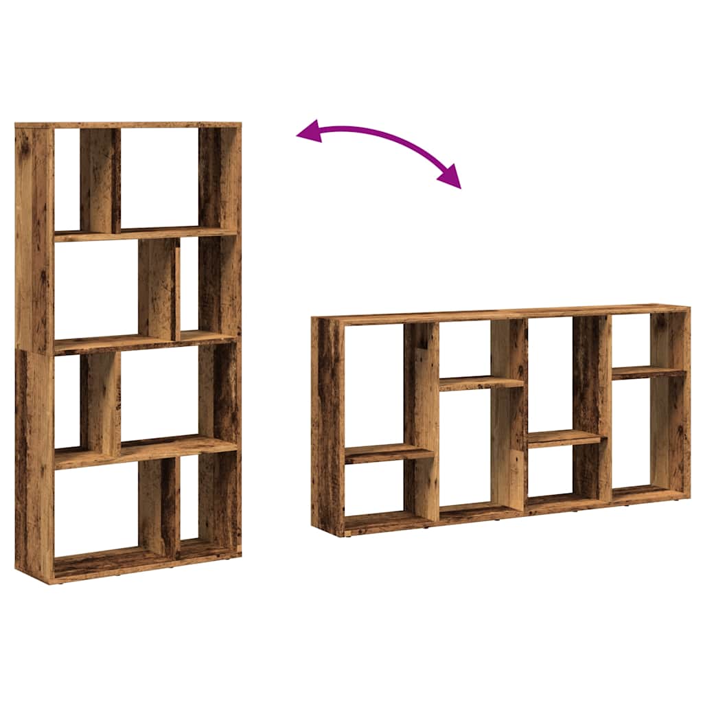 vidaXL Bookcase Old Wood 60x20x120,5 cm Engineered Wood