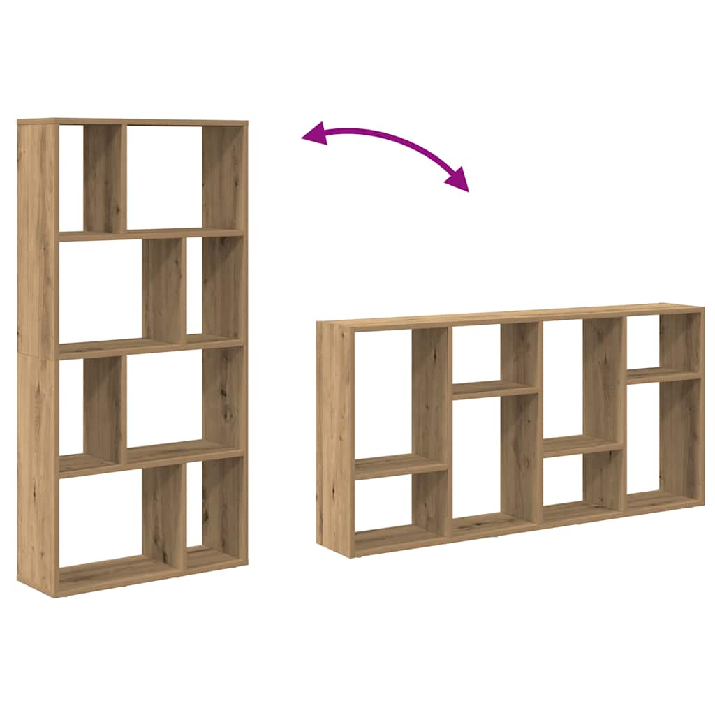 vidaXL Bookcase Artisian Oak 60x20x120,5 cm Engineered Wood