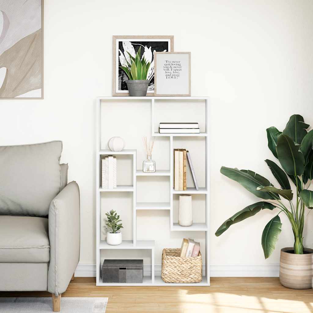 vidaXL Bookcase White 72x20x120,5 cm Engineered Wood