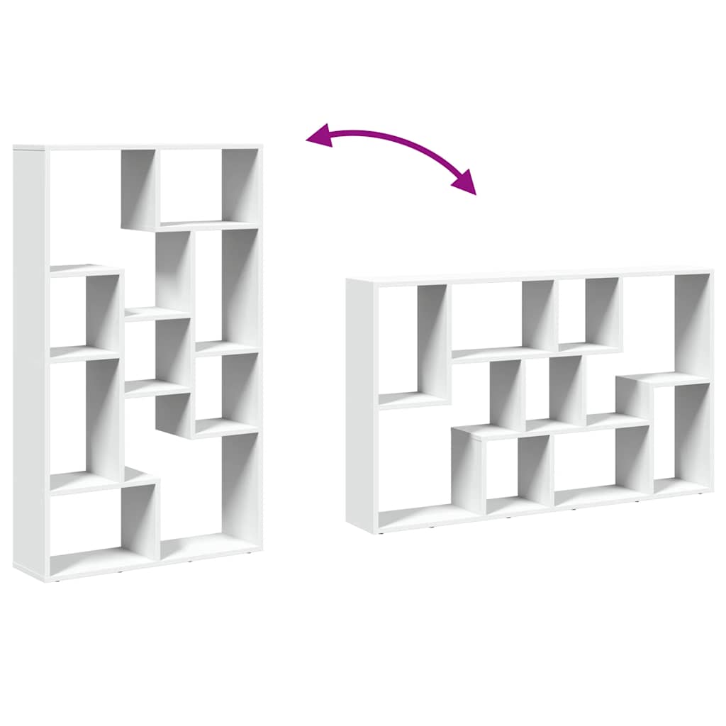 vidaXL Bookcase White 72x20x120,5 cm Engineered Wood