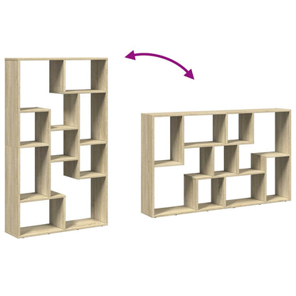 vidaXL Bookcase Sonoma Oak 72x20x120,5 cm Engineered Wood