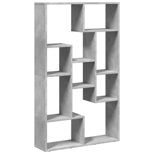 vidaXL Bookcase Concrete Grey 72x20x120,5 cm Engineered Wood