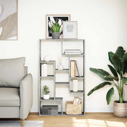 vidaXL Bookcase Concrete Grey 72x20x120,5 cm Engineered Wood