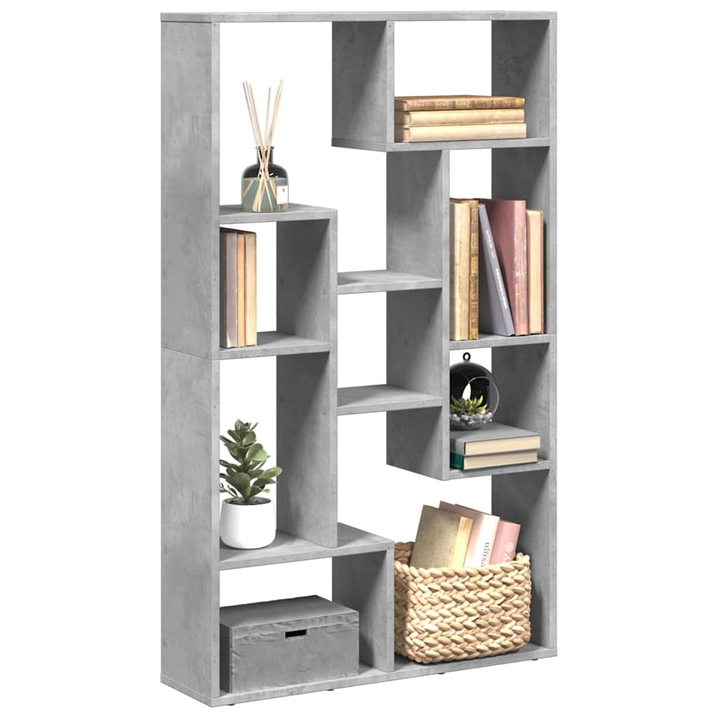 vidaXL Bookcase Concrete Grey 72x20x120,5 cm Engineered Wood