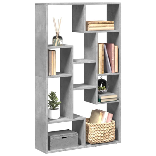 vidaXL Bookcase Concrete Grey 72x20x120,5 cm Engineered Wood