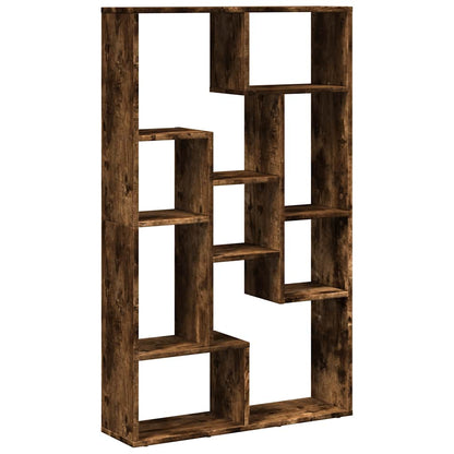 vidaXL Bookcase Smoked Oak 72x20x120,5 cm Engineered Wood