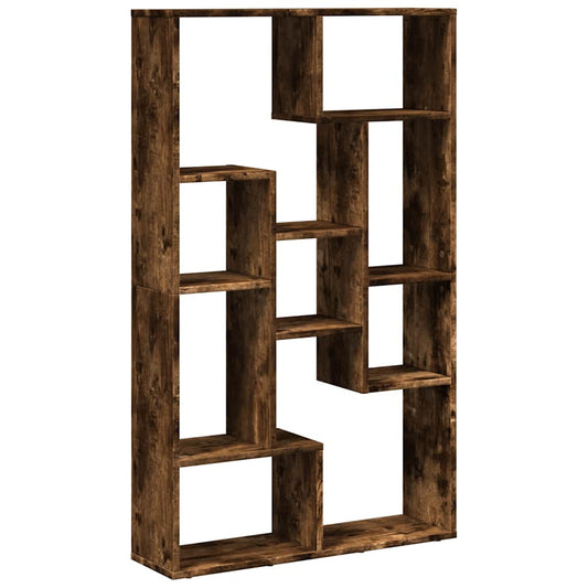 vidaXL Bookcase Smoked Oak 72x20x120,5 cm Engineered Wood