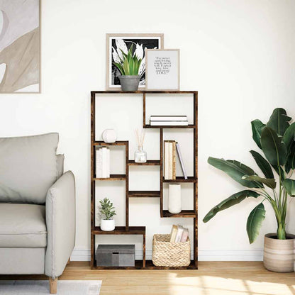 vidaXL Bookcase Smoked Oak 72x20x120,5 cm Engineered Wood