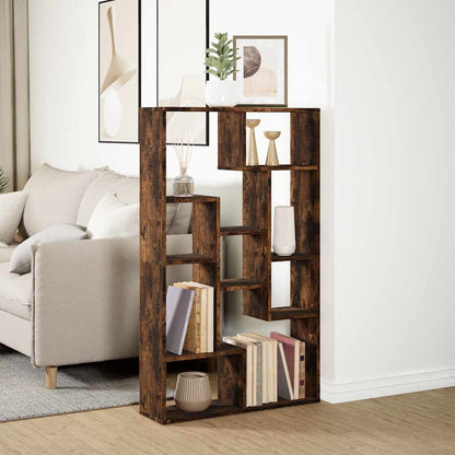 vidaXL Bookcase Smoked Oak 72x20x120,5 cm Engineered Wood