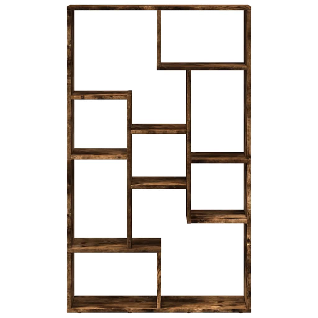 vidaXL Bookcase Smoked Oak 72x20x120,5 cm Engineered Wood