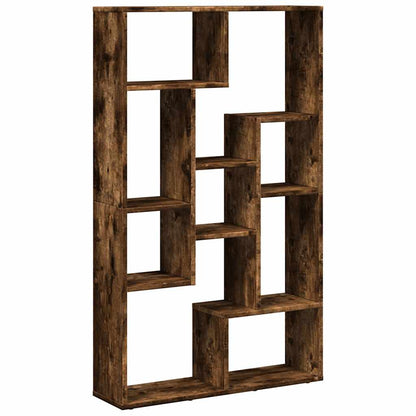 vidaXL Bookcase Smoked Oak 72x20x120,5 cm Engineered Wood