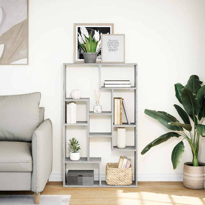 vidaXL Bookcase Grey Sonoma 72x20x120,5 cm Engineered Wood